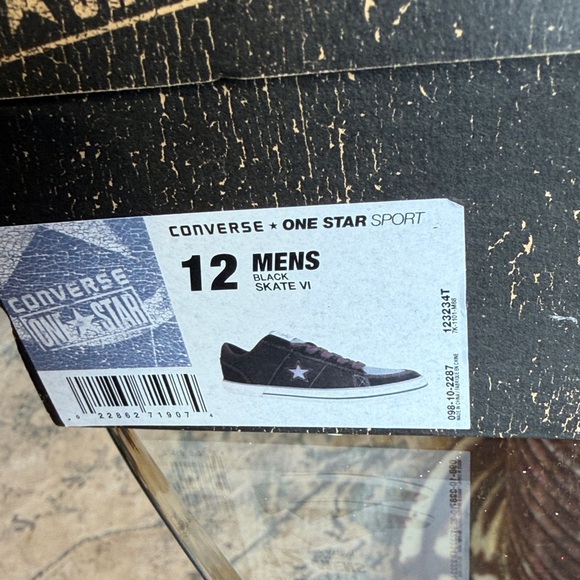 Converse one Star sport Skate VI Sneakers rare 2007 new black and gray leather - Picture 9 of 17